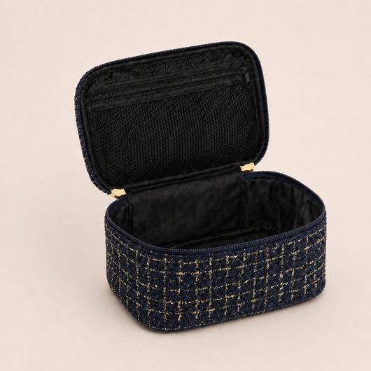 The Signature Keep in Marine with open lid.