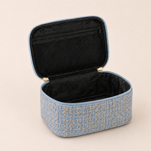 The Signature keep in Shade Powder Blue with open lid.